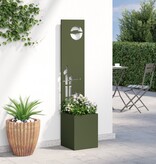 VidaXL Tuinplant met Decoratief Paneel Olijfgroen 32 x 140 cm