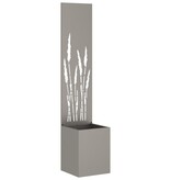 VidaXL Tuinplant met Decoratief Paneel Roestig 32 x 140 cm Cortenstaal