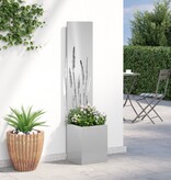 VidaXL Tuinplant met Decoratief Paneel Zilver 32 x 140 cm
