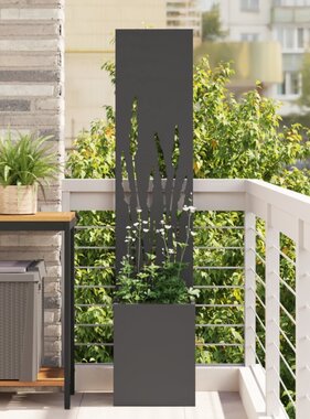 VidaXL Tuinplant met Decoratief Paneel Zwart 32 x 140 cm