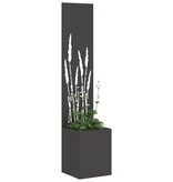 VidaXL Tuinplant met Decoratief Paneel Zwart 32 x 140 cm
