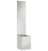 VidaXL Tuinplant met Decoratief Paneel Zilver 32 x 140 cm