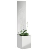 VidaXL Tuinplant met Decoratief Paneel Zilver 32 x 140 cm