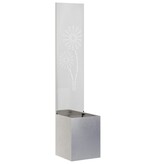 VidaXL Tuinplant met Decoratief Paneel Zilver 32 x 140 cm