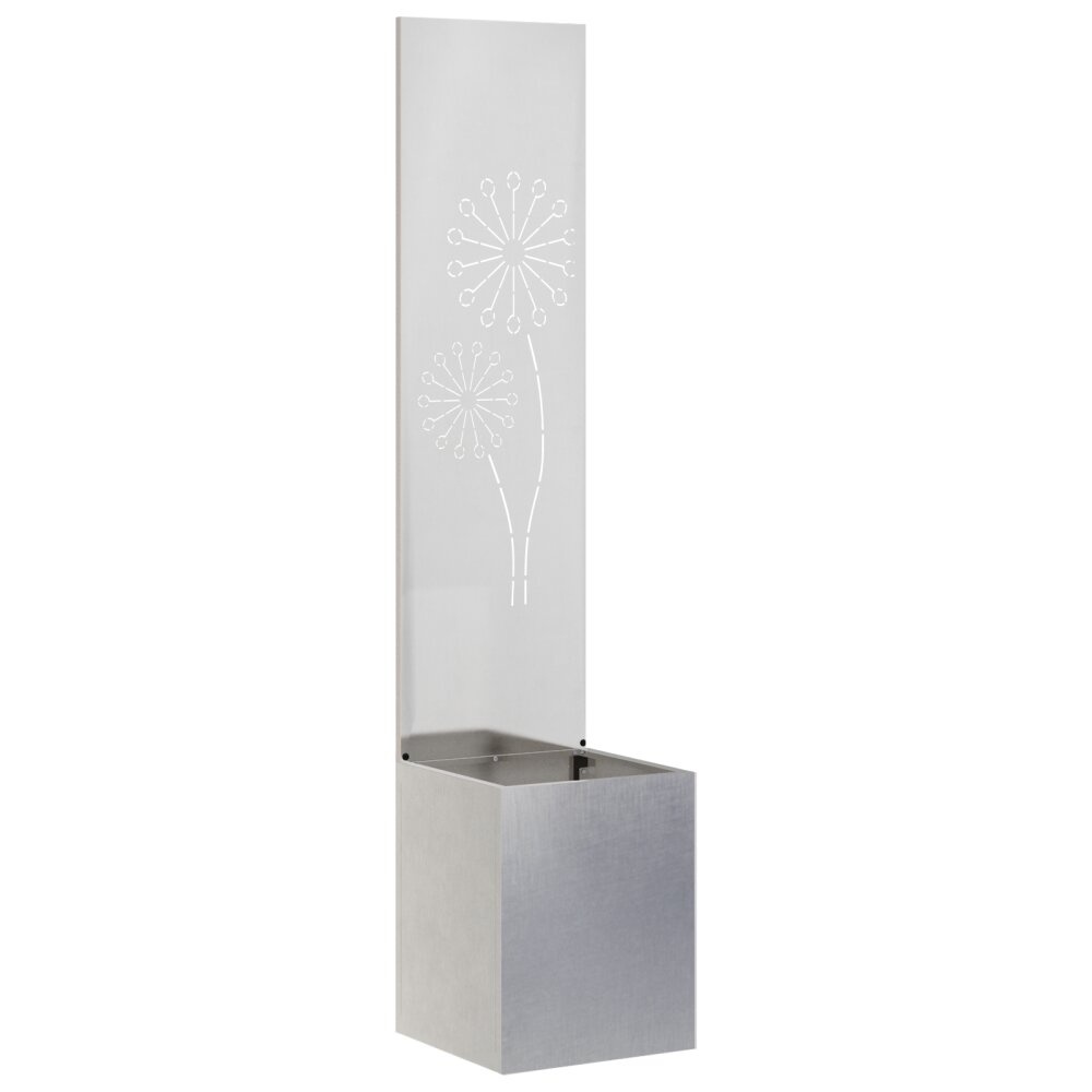 VidaXL Tuinplant met Decoratief Paneel Zilver 32 x 140 cm