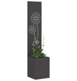 VidaXL Tuinplant met Decoratief Paneel Zwart 32 x 140 cm