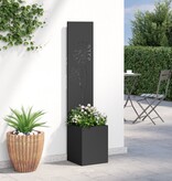 VidaXL Tuinplant met Decoratief Paneel Zwart 32 x 140 cm