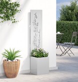 VidaXL Tuinplant met Decoratief Paneel Zilver 32 x 140 cm