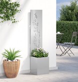 VidaXL Tuinplant met Decoratief Paneel Zilver 32 x 140 cm