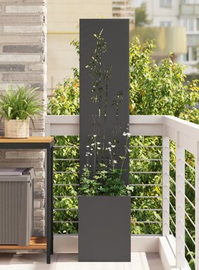 VidaXL Tuinplant met Decoratief Paneel Zwart 32 x 140 cm