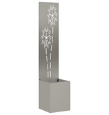 VidaXL Tuinplant met Decoratief Paneel Roestig 32 x 140 cm Cortenstaal