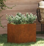 VidaXL Tuin Bloempot Bruin 50 x 32 x 40 cm Verweerd staal