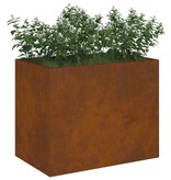 VidaXL Tuin Bloempot Bruin 50 x 32 x 40 cm Verweerd staal