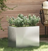 VidaXL Tuin Bloempot Zilver 50 x 32 x 40 cm Gegalvaniseerd staal