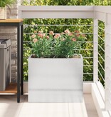 VidaXL Tuin Bloempot Zilver 50 x 32 x 40 cm Roestvrij staal