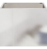 VidaXL Tuin Bloempot Zilver 50 x 32 x 40 cm Roestvrij staal