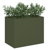 VidaXL Tuin Bloempot Olijfgroen 50 x 32 x 40 cm Koudgewalst staal