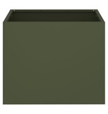 VidaXL Tuin Bloempot Olijfgroen 50 x 32 x 40 cm Koudgewalst staal