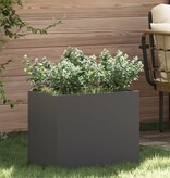 VidaXL Tuin Bloempot Zwart 50 x 32 x 40 cm Koudgewalst staal