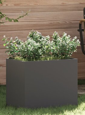 VidaXL Tuin Bloempot Zwart 50 x 32 x 40 cm Koudgewalst staal