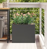 VidaXL Tuin Bloempot Zwart 50 x 32 x 40 cm Koudgewalst staal