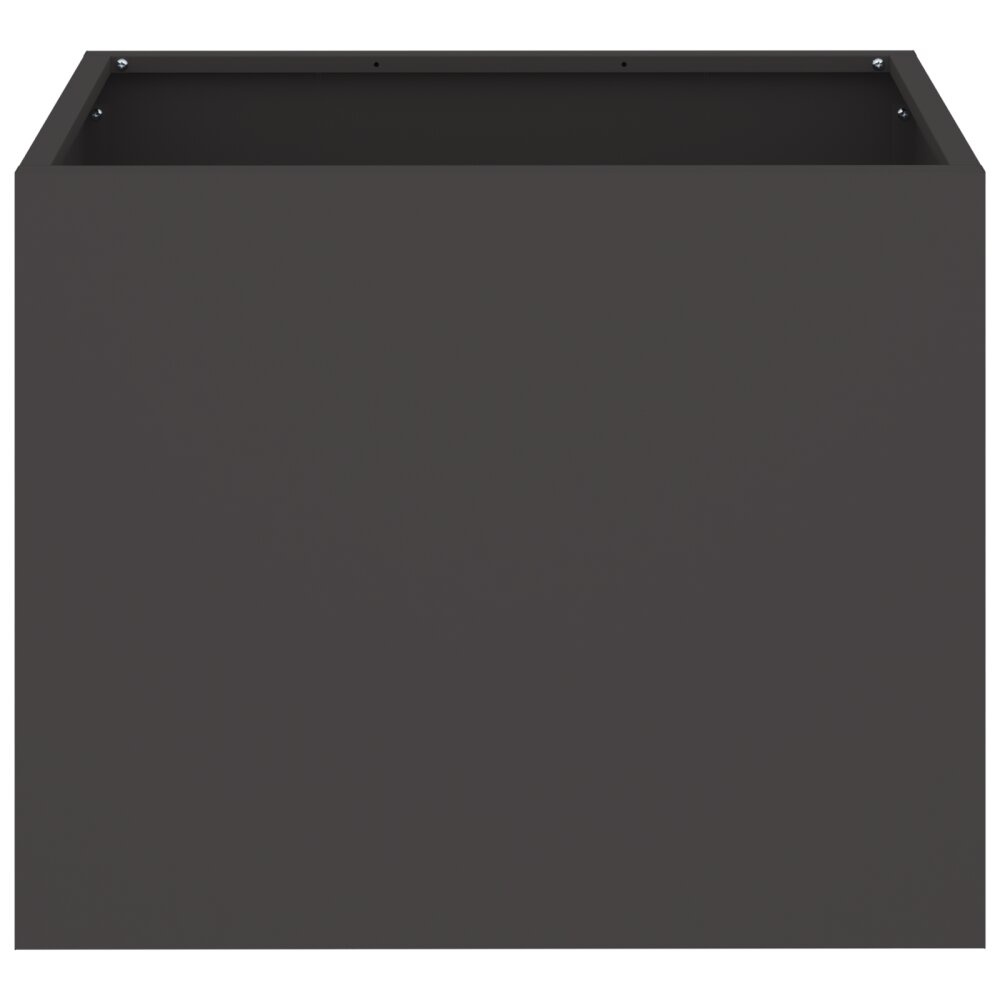 VidaXL Tuin Bloempot Zwart 50 x 32 x 40 cm Koudgewalst staal