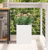 VidaXL Tuin Bloempot Wit 32 x 32 x 40 cm Koudgewalst staal