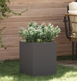 VidaXL Tuin Bloempot Zwart 32 x 32 x 40 cm Koudgewalst staal