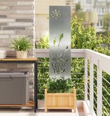 VidaXL Tuin decoratief paneel Zilver 32 x 140 cm Gegalvaniseerd staal