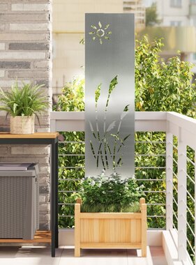 VidaXL Tuin decoratief paneel Zilver 32 x 140 cm Gegalvaniseerd staal