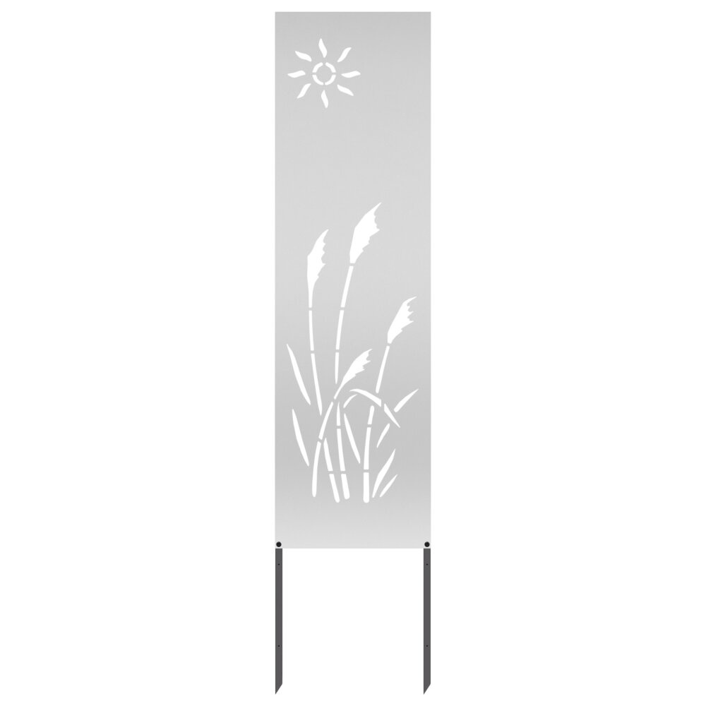 VidaXL Tuin decoratief paneel Zilver 32 x 140 cm Gegalvaniseerd staal