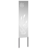 VidaXL Tuin decoratief paneel Zilver 32 x 140 cm Gegalvaniseerd staal