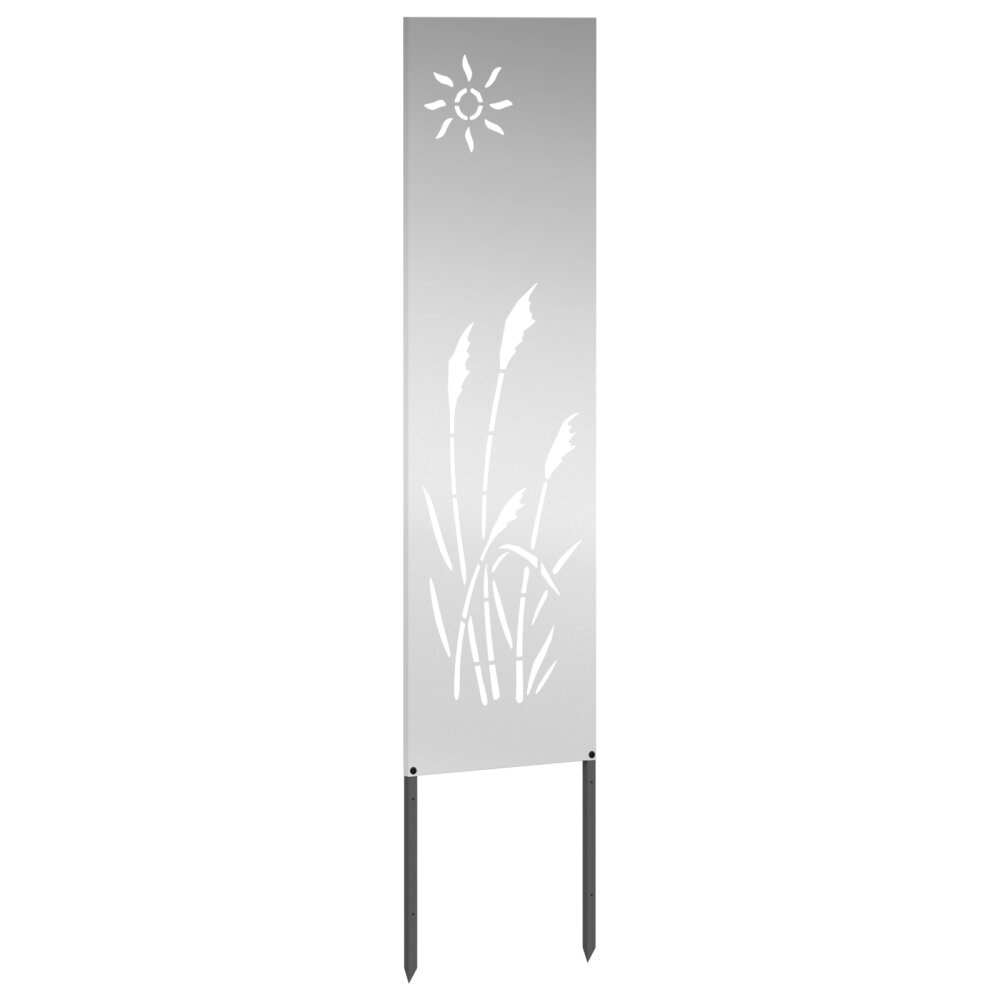 VidaXL Tuin decoratief paneel Zilver 32 x 140 cm Gegalvaniseerd staal