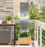 VidaXL Tuin decoratief paneel Zilver 32 x 140 cm Roestvrij staal