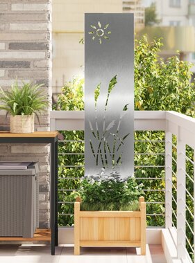 VidaXL Tuin decoratief paneel Zilver 32 x 140 cm Roestvrij staal
