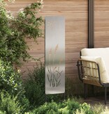 VidaXL Tuin decoratief paneel Zilver 32 x 140 cm Roestvrij staal