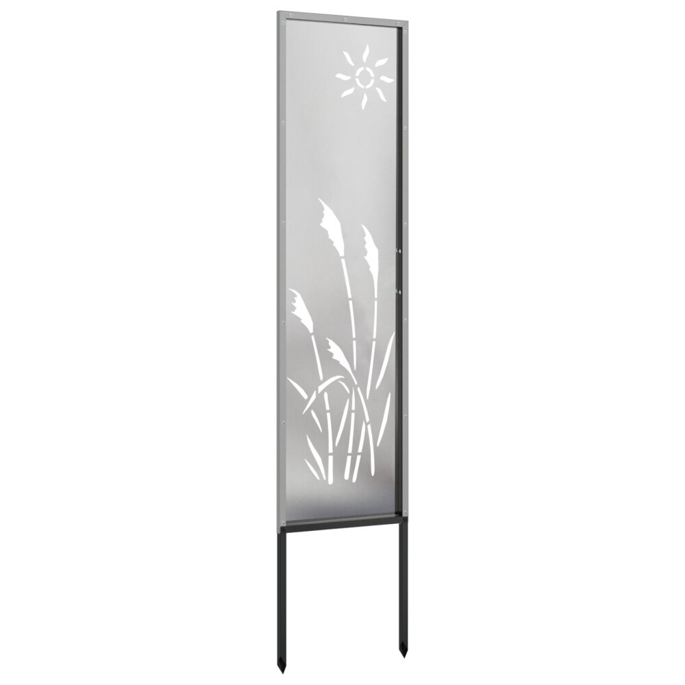 VidaXL Tuin decoratief paneel Zilver 32 x 140 cm Roestvrij staal