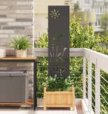 VidaXL Tuin decoratief paneel Zwart 32 x 140 cm Koudgewalst staal