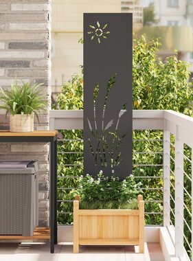 VidaXL Tuin decoratief paneel Zwart 32 x 140 cm Koudgewalst staal