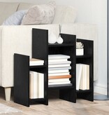 VidaXL Bijzetkast met plank Zwart eiken 60 x 26 x 60 cm Bewerkt hout