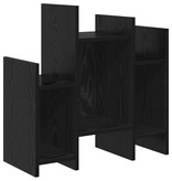 VidaXL Bijzetkast met plank Zwart eiken 60 x 26 x 60 cm Bewerkt hout