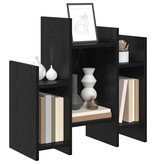 VidaXL Bijzetkast met plank Zwart eiken 60 x 26 x 60 cm Bewerkt hout