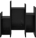 VidaXL Bijzetkast met plank Zwart eiken 60 x 26 x 60 cm Bewerkt hout