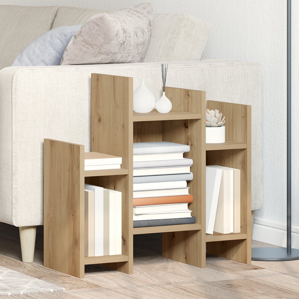 VidaXL Bijzetkast artisanaal eikenkleurig 60 x 26 x 60 cm Bewerkt hout