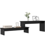 VidaXL TV-kast met plank met opslag Zwart eiken 180 x 30 x 43 cm Bewerkt hout