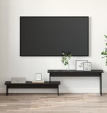 VidaXL TV-kast met plank met opslag Zwart eiken 180 x 30 x 43 cm Bewerkt hout