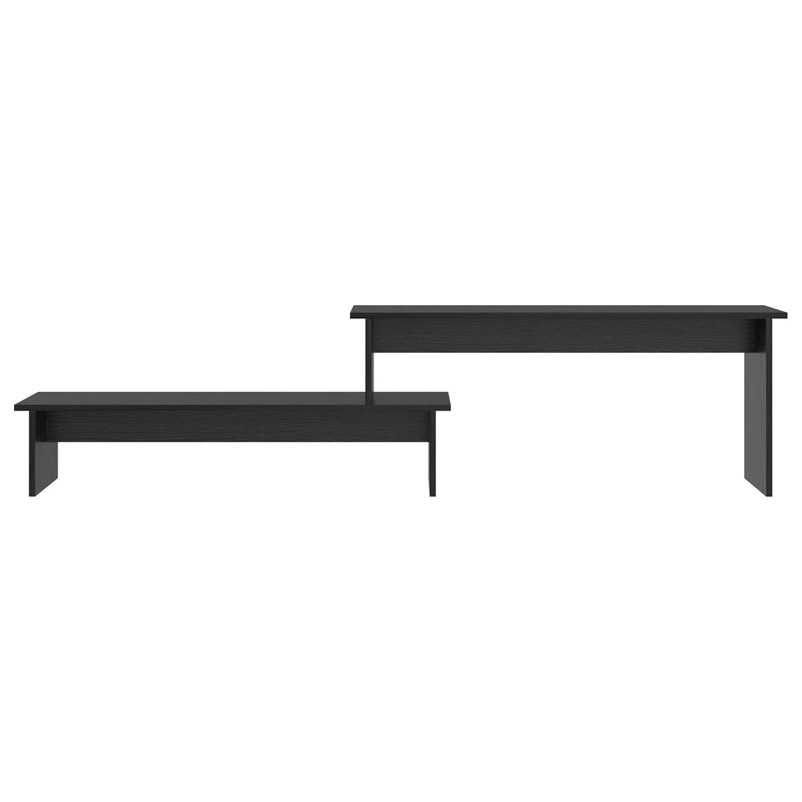 VidaXL TV-kast met plank met opslag Zwart eiken 180 x 30 x 43 cm Bewerkt hout