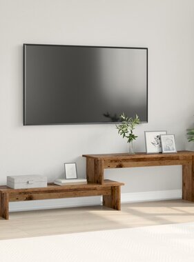 VidaXL TV-kast met plank met opslag Oud hout 180 x 30 x 43 cm Bewerkt hout