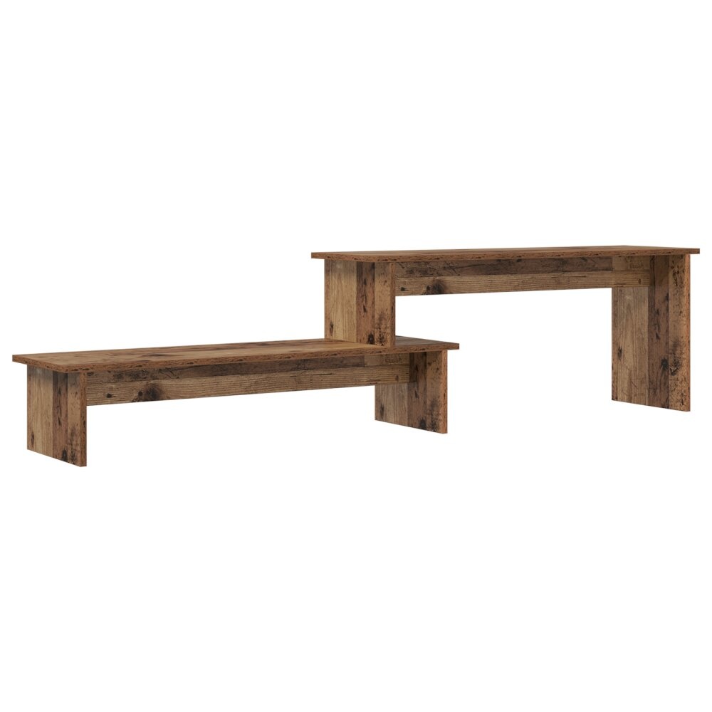 VidaXL TV-kast met plank met opslag Oud hout 180 x 30 x 43 cm Bewerkt hout