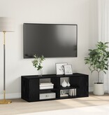 VidaXL TV-kast met plank Zwart eiken 102 x 35 x 35 cm Bewerkt hout